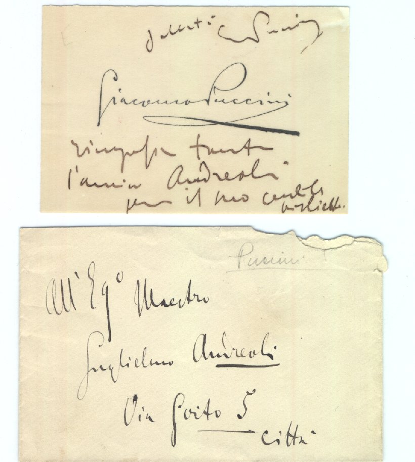 Puccini, Giacomo - Carte de Visite Signed